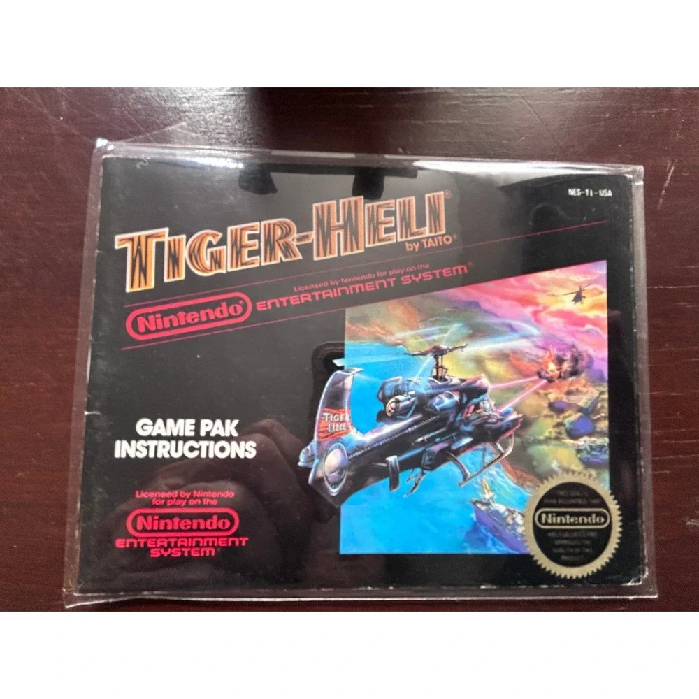 Tiger-Heli Nintendo NES Game Cartridge with Manual and Dust Sleeve NES-TI-USA